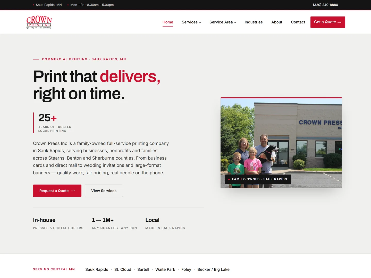 Crown Press Inc homepage — Commercial printer